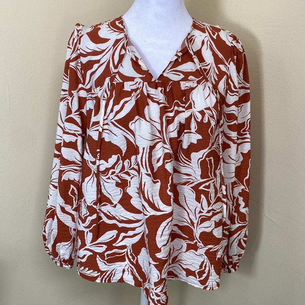 a new day | Fall Top | Brown & White | Medium